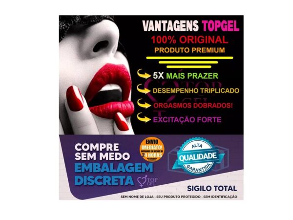 Pomada Gelo E Fogo Lubrificante Esquenta Esfria 15ml Top Gel - Image 2