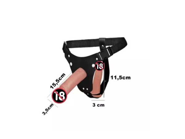 Cinta Peniana com Duas Prótese Fininha Iniciantes Pênis 11,5cm e 15,5cm Brinquedos Sexuais Pênis Realistico - Image 2